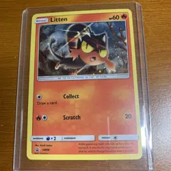Pokemon TCG Litten Sun & Moon SM08 Promo (LP) - Image 1