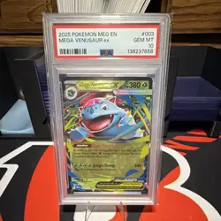 The Pokemon Company Mega Venusaur ex Me01 Mega Evolution Holo 003/132 PSA 10 EN - Image 1