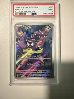 Pokemon Temporal Forces Gastly 177/162 Illustration Rare Holo ENG PSA 9 - Image 1