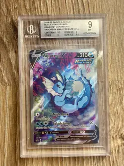 Beckett BGS 9 Pokemon Vaporeon V SWSH181 Black Star Promo Holo ENG UV-protected - Image 3