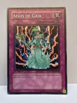 Yu-Gi-Oh! - Aegis of Gaia (STON-EN068) - Secret Rare 1st Ed. - VLP/NM - Image 1