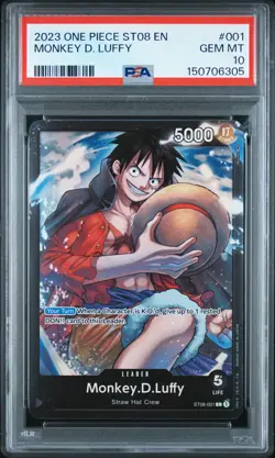 2023 ONE PIECE STARTER DECK ST08-MONKEY D. LUFFY #001 MONKEY D. LUFFY PSA 10 - Image 1
