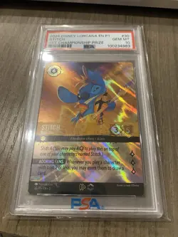 2024 Disney Lorcana Set Championship Prize Enchanted Rockstar Stitch PSA 10 - Image 1