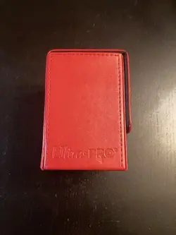 Ultra PRO Deck Box Red Leather Flip Card 100Cards Storage Organizer Holder - Image 3
