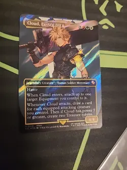 Cloud EX-SOLDIER Magic Gathering Final Fantasy, Borderless, Surge Foil M 0210 - Image 4
