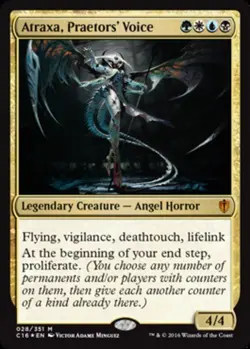 Light Play x 1 Atraxa, Praetors' Voice - Foil Commander 2016 - Image 1