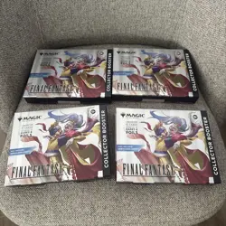 Lot of 4 MTG FF Magic The Gathering Final Fantasy Omega Collector Booster Sealed - Image 1