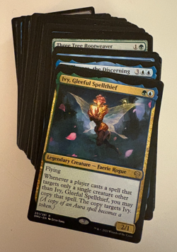 MTG Custom EDH Commander Deck IVY, GLEEFUL SPELLTHIEF Magic Decklist inside - Image 1