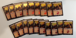 19x MOUNTAIN (b) basic Lands *FOIL* LP - Premium Deck Series: Fire and Lightning - Image 1