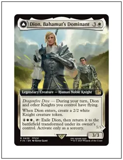 1x Dion, Bahamut's Dominant, Extended Art, Final Fantasy, Magic MTG NM - Image 1