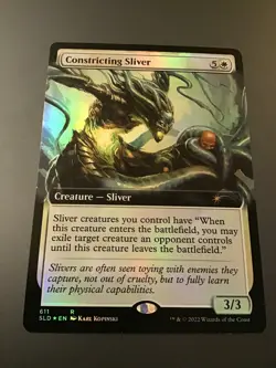MTG Secret Lair #611 Constricting Sliver Extended Art Foil - Image 1