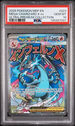 2025 Pokemon MEP En Mega Charizard X Ex Promo PSA 10 #023 - Image 1