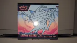 Pokemon Chaos Rising Pokemon Center ETB Elite Trainer Box IN HAND - Image 1