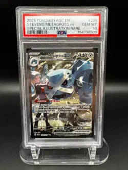 Pokemon TCG: Steven's Metagross ex - ASC EN #289 [PSA 10 GEM MT] - Image 1