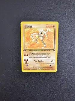 Carte Pokemon Kicklee 22/62 Rare Edition 1 Fossile Wizards FR Exc - Image 1