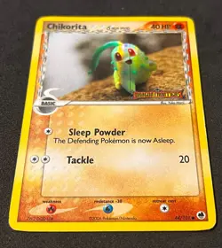 ENG Pokemon Chikorita (Delta Species) 44/101 Dragon Frontiers Reverse Holo DMG - Image 2