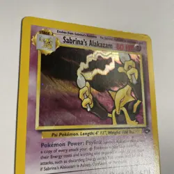 Pokemon Gym Challenge Sabrina’s Alakazam 16/132 Holo Rare MP - Image 4