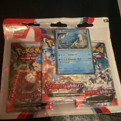Pokemon TCG Scarlet & Violet Sealed 3-Pack Blister Dondozo Promo English - Image 1