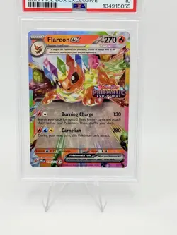Pokemon - Flareon ex 014 Prismatic Evolutions Stamp **PSA 10** Surprise Box - Image 2