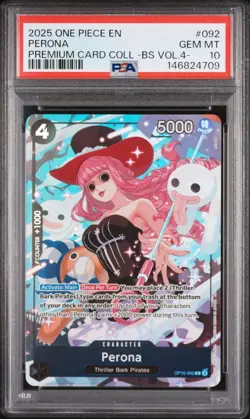 PSA 10 2025 ONE PIECE PREMIUM CARD COLLECTION BEST SELECTION VOL.4 092 PERONA - Image 1