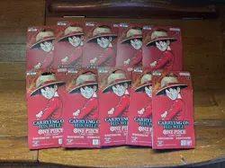 One Piece TCG OP-13 Carrying On His Will Sleeved Booster Pack Lot of 10 English - Image 1