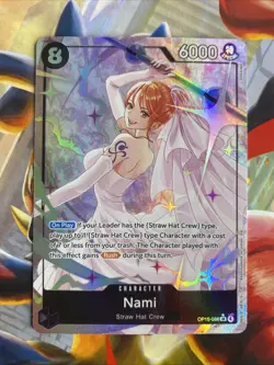 Nami (OP15-086) Alt Art Foil – Adventure on Kami’s Island ENG Wedding Dress MINT - Image 1