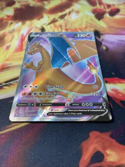 Charizard V SWSH050 NM Full Art Black Star Promo Champions Path 2020 Pokemon TCG - Image 2