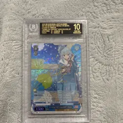 Weiss Schwarz KonoSuba Giving Full Support Aqua SP Gold Sig Foil Auto BGS 10 - Image 1