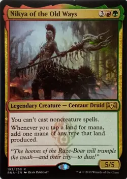 193/259 NIKYA OF THE OLD WAYS RARE RAVNICA ALLEGIANCE MTG CARD - Image 1