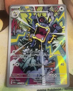 Pokemon TCG Loudred 212/182 Sv04: Paradox Rift Illustration Rare - Image 1
