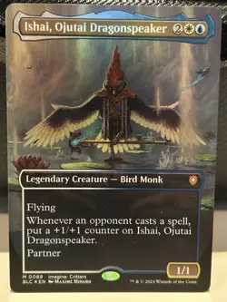 Ishai, Ojutai Dragonspeaker Bloomburrow Commander BLC LP MTG Borderless Foil - Image 1
