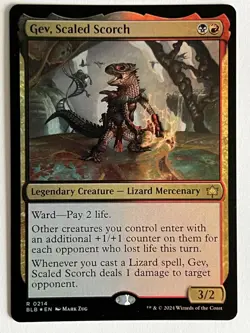 Magic MTG - Gev, Scaled Scorch - Bloomburrow - MINT/NMINT - EN - FOIL - Image 1