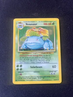 Pokemon TCG Venusaur Base Set Holo Unlimited Rare Card 15/102 NM Condition - Image 1