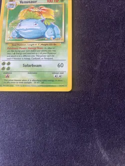 Pokemon TCG Venusaur Base Set Holo Unlimited Rare Card 15/102 NM Condition - Image 3