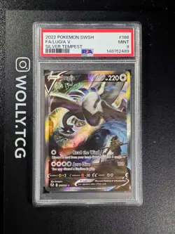 PSA 9 LUGIA V ALT ART MINT 186/195 Silver Tempest Pokemon Card Holo SWSH - Image 1