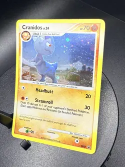 Cranidos DP07 Pokemon Diamond and Pearl Holo HUGE Swirl - Image 2