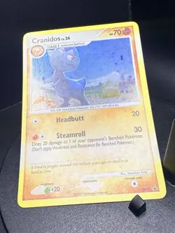 Cranidos DP07 Pokemon Diamond and Pearl Holo HUGE Swirl - Image 3
