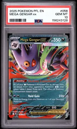 The Pokemon Company Mega Gengar ex PSA 10 056/094 Me02 Holo DR 350 HP EN - Image 1