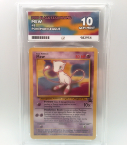 Mew Pokemon League #8 Black Star Promo 2000 Ace Grading Gem Mint 10 Slab - Image 1