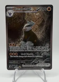 Excadrill ex 168/086 SIR Black Bolt 2025 Pokemon Full Art Pack Fresh NM / Mint - Image 1