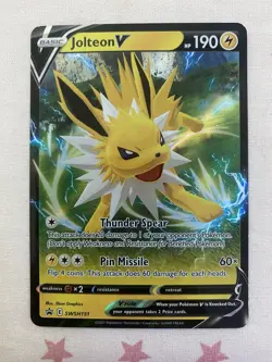 Jolteon V SWSH151 Sword & Shield Promo Holo Pokemon TCG Card - Image 1