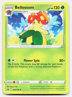 Bellossom 003/159 Rare Crown Zenith Pokemon Near Mint - Image 1