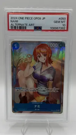 Nami 050 Alternate Art One Piece Japanese PSA 10 - Image 1