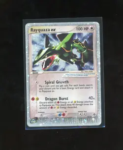 SWIRL 2003 Pokemon EX Dragon Rayquaza EX Holo Foil Rare 97/97 Vintage Original - Image 1