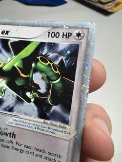 SWIRL 2003 Pokemon EX Dragon Rayquaza EX Holo Foil Rare 97/97 Vintage Original - Image 4