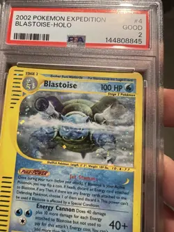 SWIRL PSA 2 2002 Expedition Blastoise Holo Foil 4/165 WOTC E-Reader Pokemon - Image 3