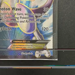 Pokemon TCG Mewtwo EX Holo Full Art Ultra Rare Card 157/162 Damaged Crease - Image 2