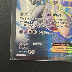 Pokemon TCG Mewtwo EX Holo Full Art Ultra Rare Card 157/162 Damaged Crease - Image 3