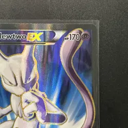 Pokemon TCG Mewtwo EX Holo Full Art Ultra Rare Card 157/162 Damaged Crease - Image 5