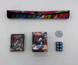 Pokemon Mega Charizard X ex UPC Playmat, Deckbox, Sleeves, Coin, Damage Counters - Image 1
